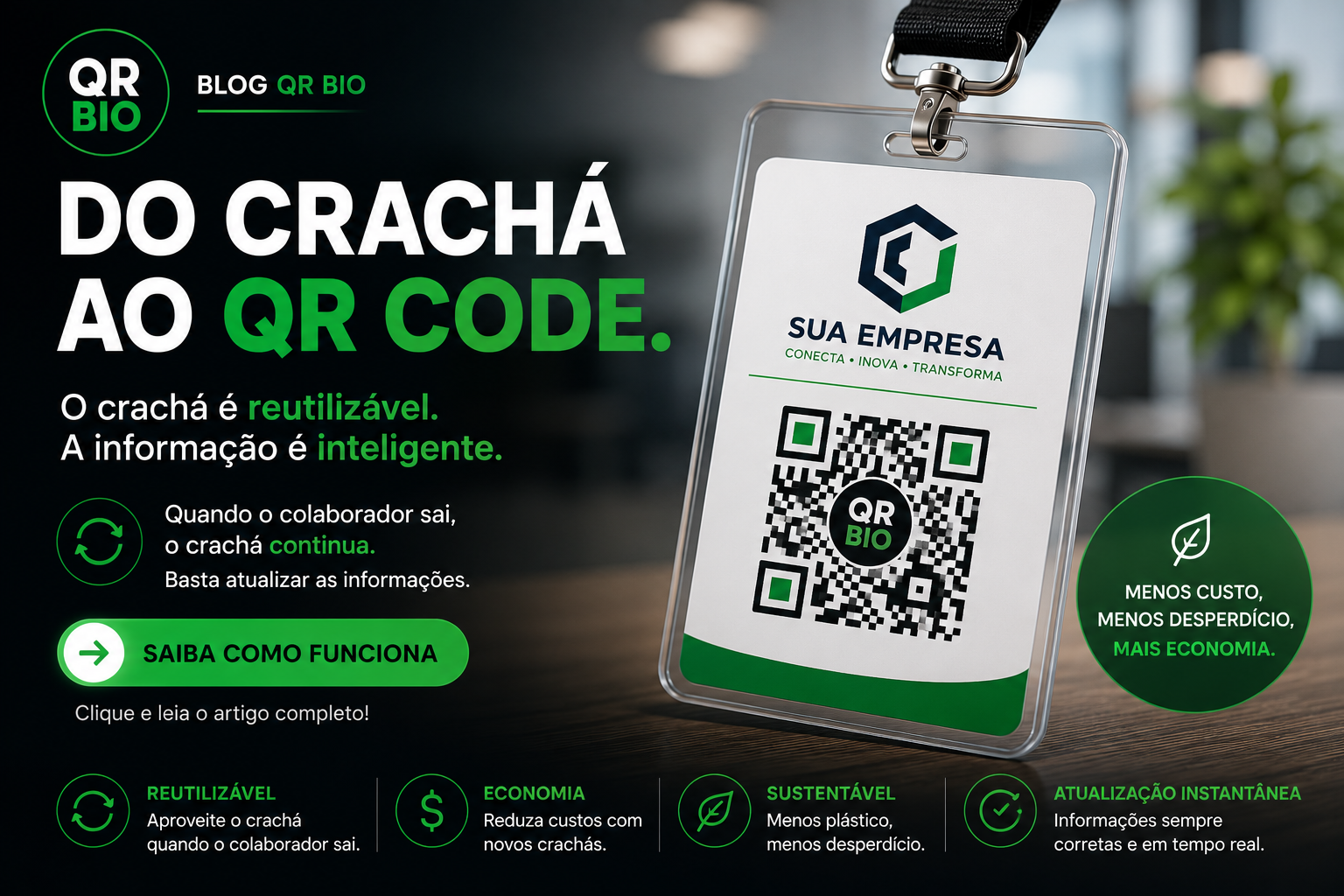 O Crachá Inteligente: Como o QR Code Está Transformando a Identificação nas Empresas